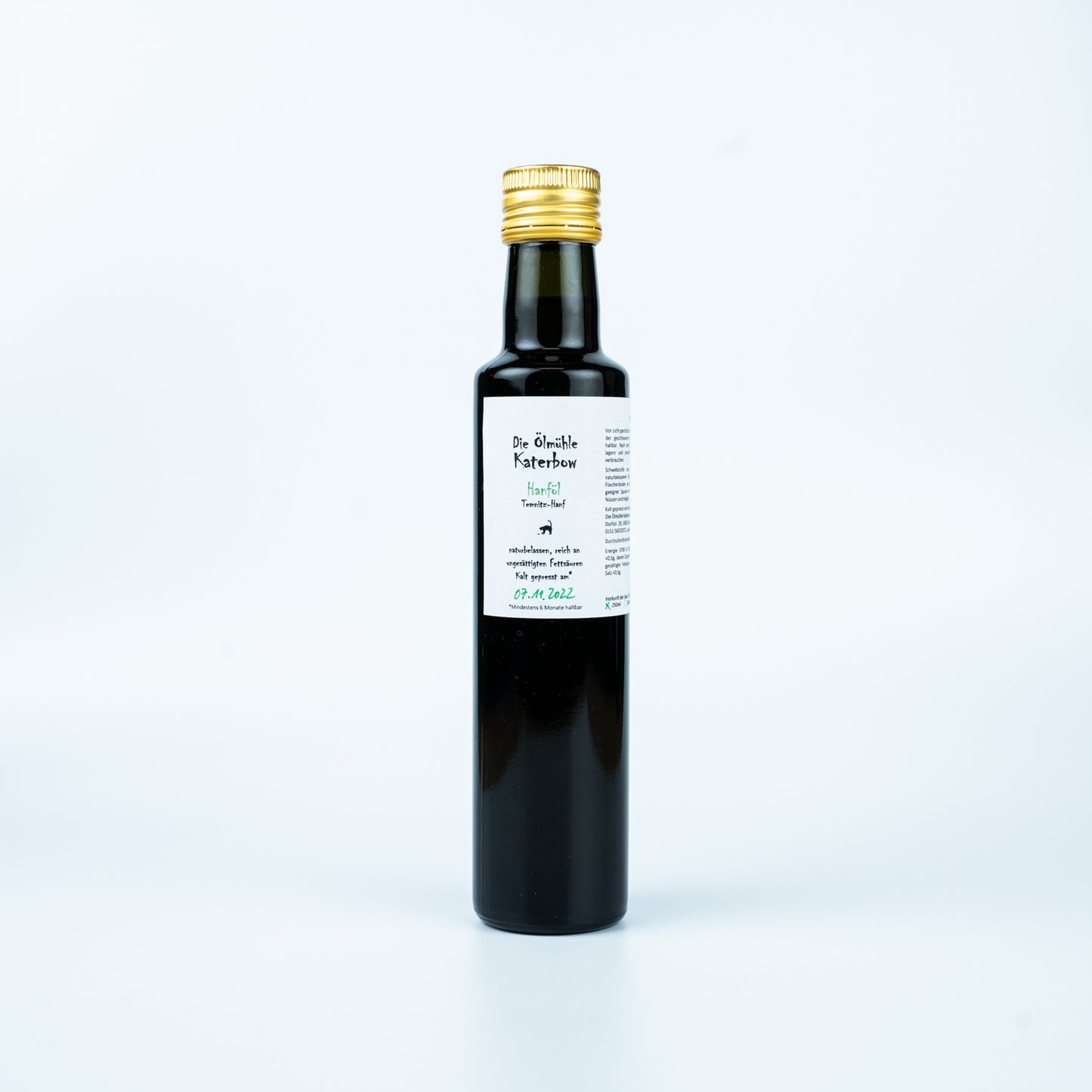 Hanföl, Die Ölmühle Katerbow, 250 ml
